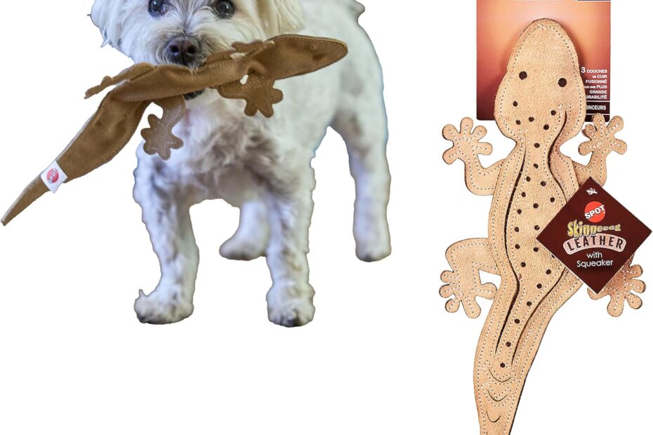 Unleash Joy: SPOT Skinneeez Leather Lizard – The Ultimate Chew Toy for Your Pup!