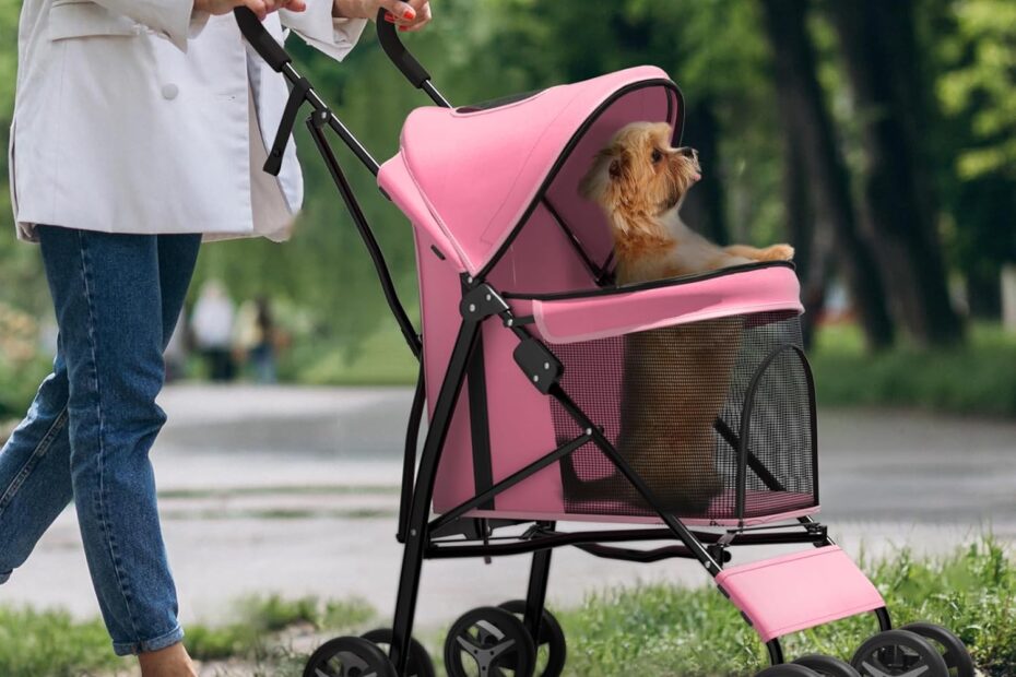 Why Your Furry Friend Deserves a Stylish Ride: Review of the Pink Pet Stroller for Small Dogs & Cats