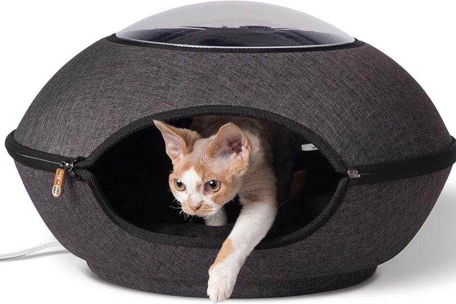 Cozy Comfort: K&H Thermo Lookout Pod - The Ultimate Heated Bed for Your Furry Friend!