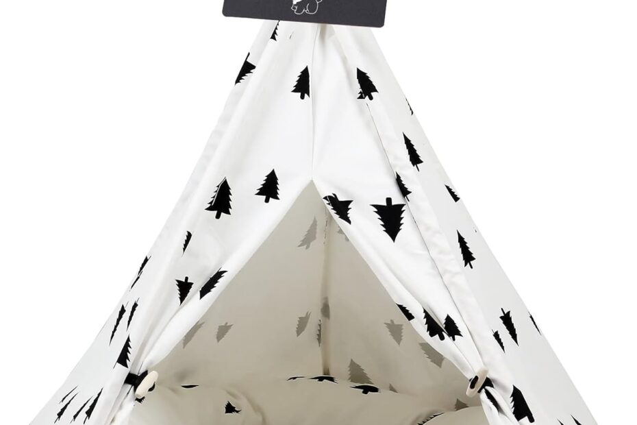 Cozy Comfort: The Ultimate Pet Teepee and Cushion for Your Furry Friends!