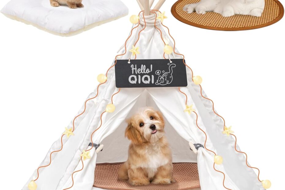 Cozy Pet Paradise: Review of the 16" Teepee Tent & Cooling Mat Combo!