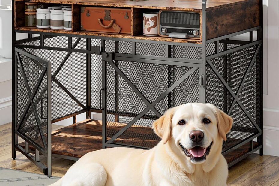Elevate Your Home: Review of the Stylish 43" Wooden Dog Crate End Table