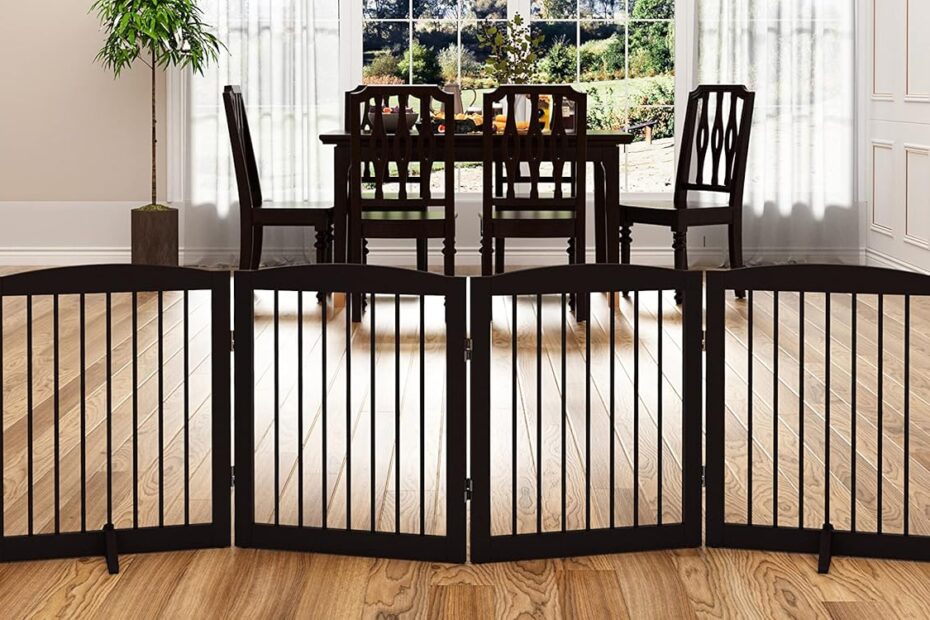 Keep Your Pets Safe and Stylish: The Ultimate Freestanding Wooden Dog Gate