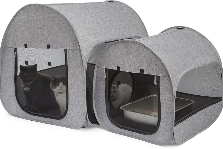 LUCKITTY Portable Cat Playpen: The Ultimate Indoor/Outdoor Retreat for Your Feline Friend!