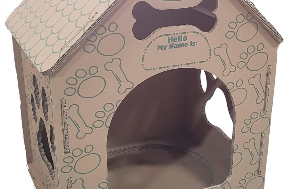 Perfectly Posh: The Ultimate Cardboard Dog House for Large Pups!