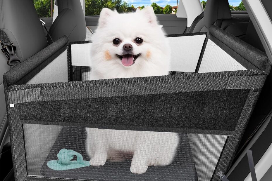 Secure & Comfy Rides: The Ultimate Dog Car Seat for Medium & Small Pups!