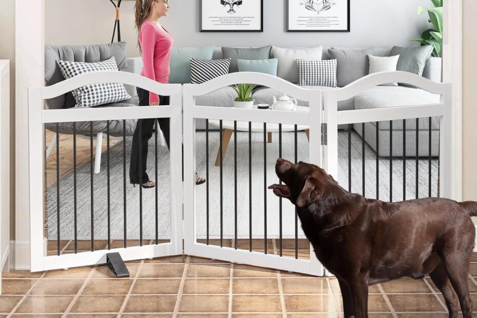 Secure Your Space: Review of the Foldable Freestanding Indoor Dog Gate