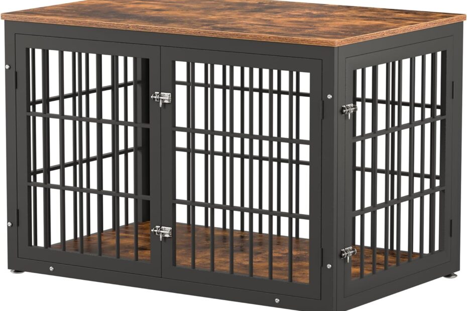 Stylish and Sturdy: Review of the 48 Inch Rustic Heavy Duty Dog Crate Furniture