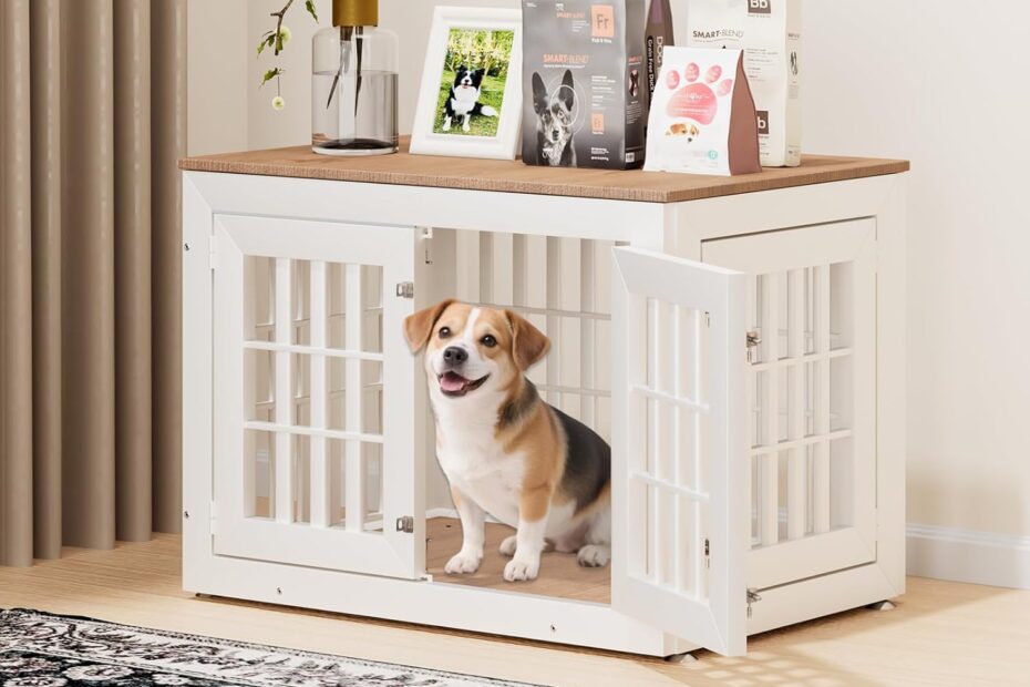 Stylish and Sturdy: The 38" Rustic Dog Crate Furniture Review