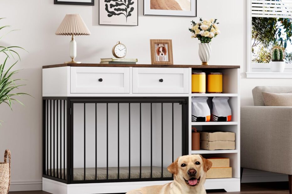 Stylish & Functional: The Perfect Dog Crate Furniture for Your Large Dog!