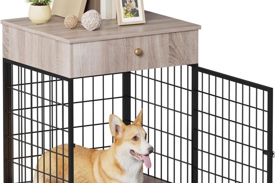 Stylish & Safe: The Ultimate Chew-Proof Dog Kennel Table for Small Pets!