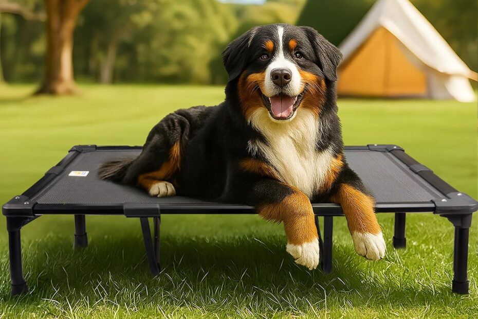 Sytopia 47" Elevated Dog Bed: The Ultimate Chew-Proof Comfort for Large Pups!