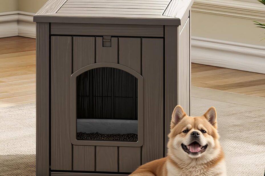 The Stylish Dog House: A Weatherproof Shelter for Your Furry Friend!