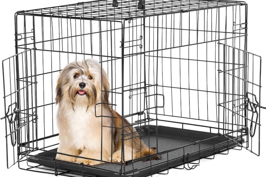 The Sweetcrispy 24-Inch Double-Door Dog Crate: A Secure & Convenient Home for Your Pet
