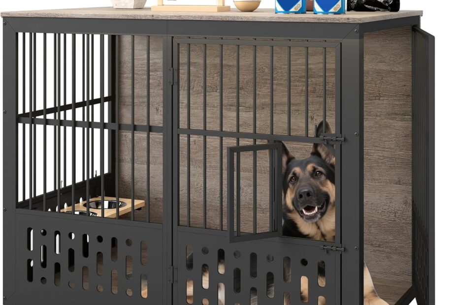 The Ultimate 48" XXL Dog Crate: Stylish, Functional & Chewproof!