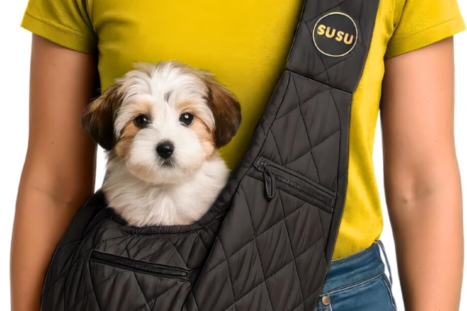 The Ultimate Hands-Free Dog Sling Carrier: Comfort & Convenience for Small Paws!