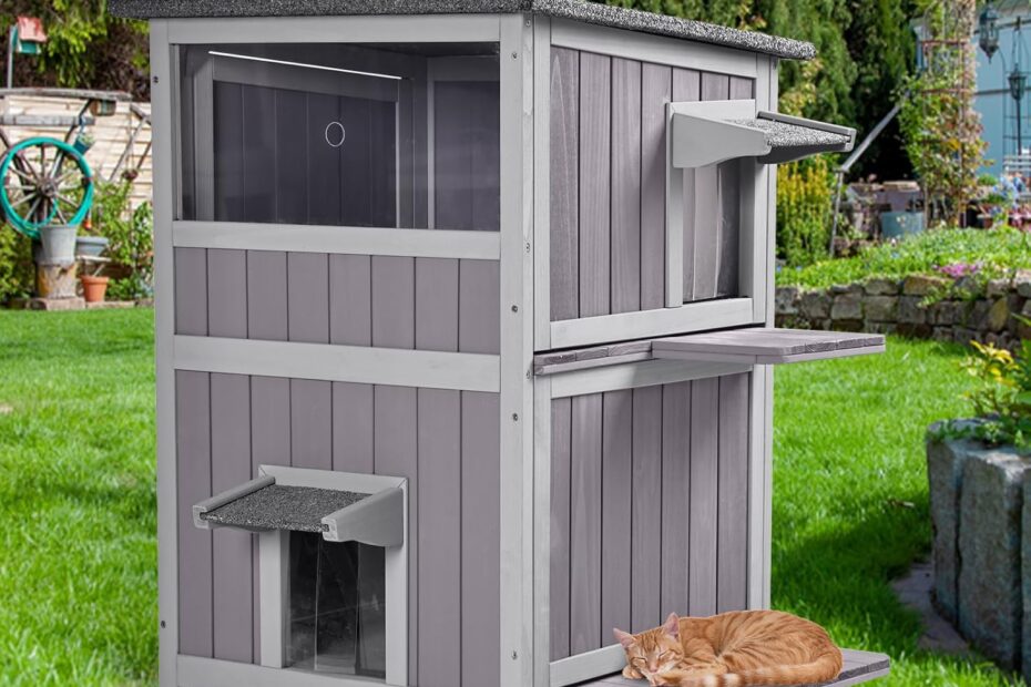 Top Pick for Outdoor Felines: GUTINNEEN Weatherproof 2-Story Cat House Review