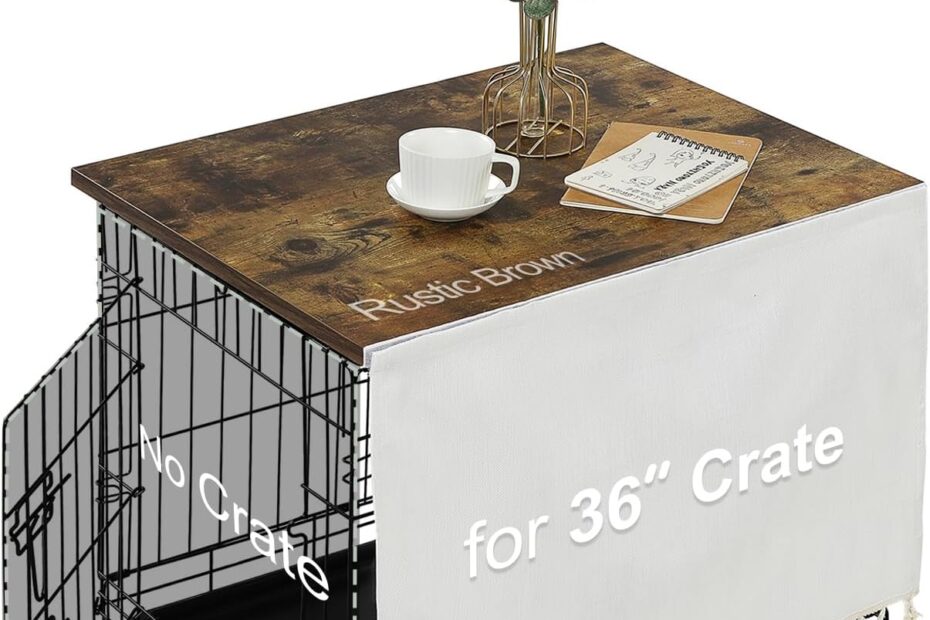 Transform Your Dog's Space: The Rustic Dog Crate Topper Review
