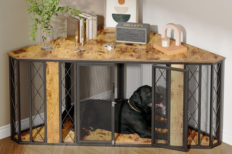 Transform Your Space: The Saudism 67" XL Corner Dog Crate Review