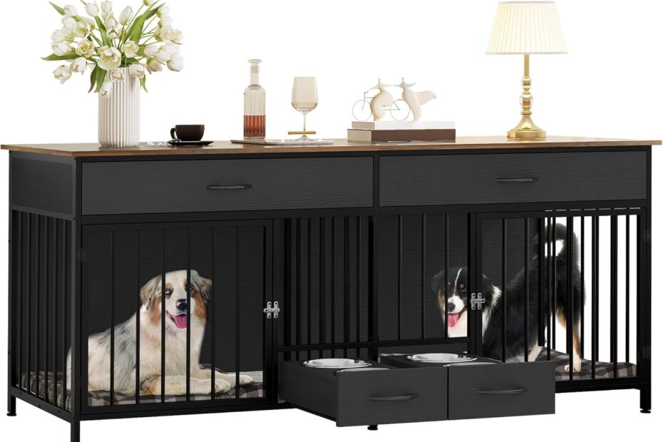 Transform Your Space with the YITAHOME Double Dog Crate: Stylish and Functional!