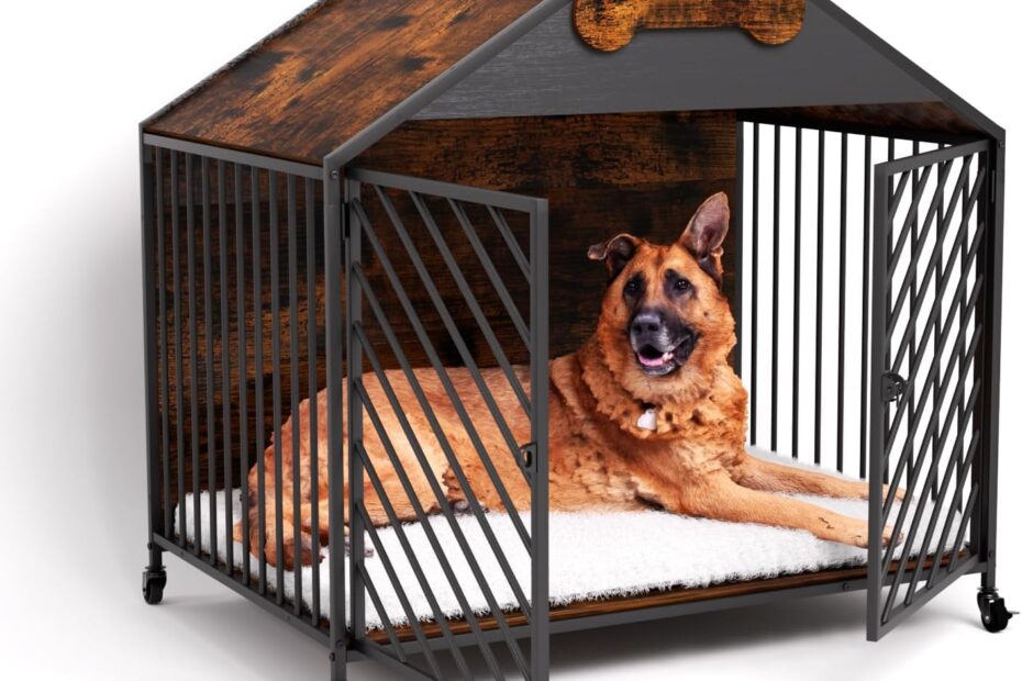 Ultimate Chew-Proof Dog Crate: Stylish & Secure for Large Breeds!