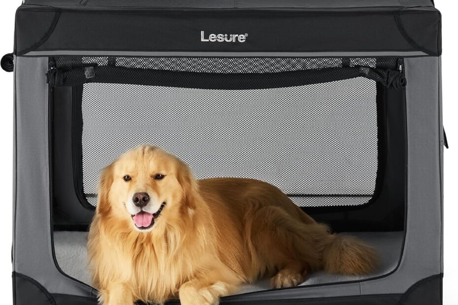 Ultimate Comfort: Review of the Lesure 42" Collapsible Dog Crate for Large Pets