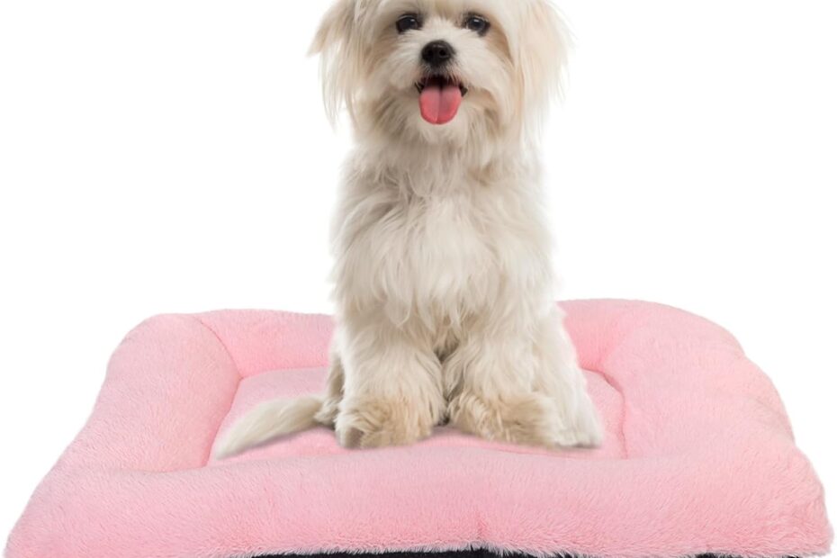 Ultimate Comfort: Review of the Washable Fluffy Dog Crate Bed in Pink