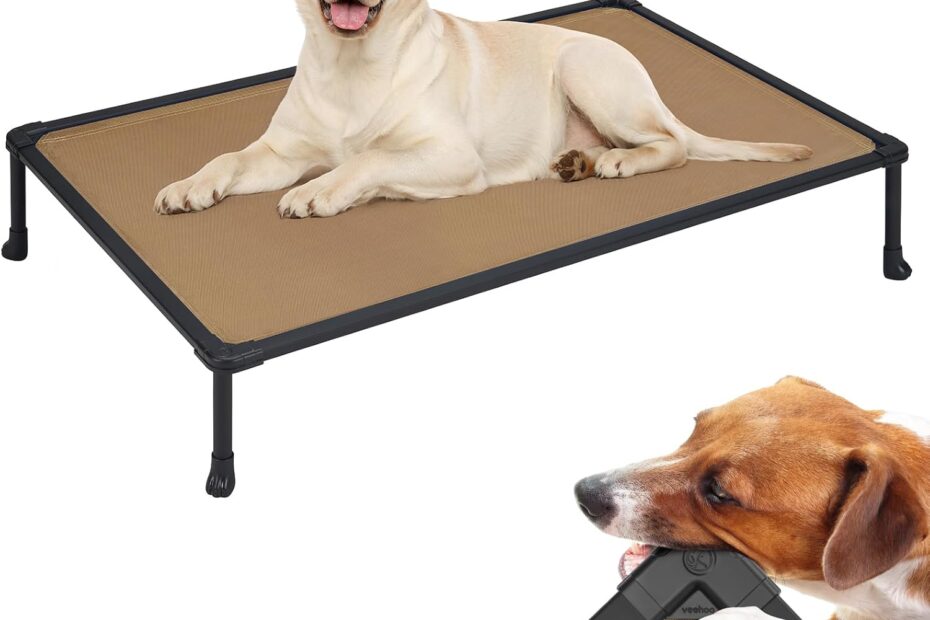 Ultimate Comfort: Veehoo Chew Proof Dog Cots for Your Large Dog's Training & Relaxation!