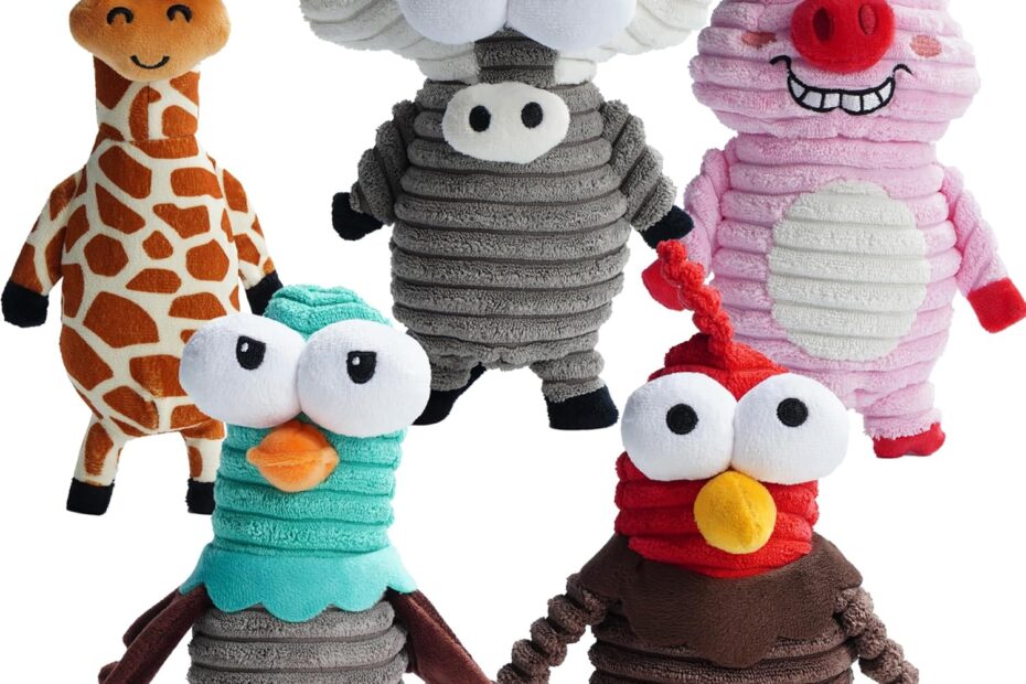 Unleashing Fun: Nocciola's 5-Pack Squeaky Dog Toys Review!