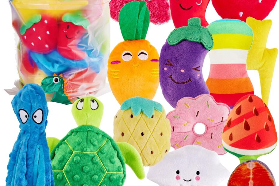 15 Adorable Squeaky Dog Toys: The Ultimate Interactive Set for Small & Medium Pups!
