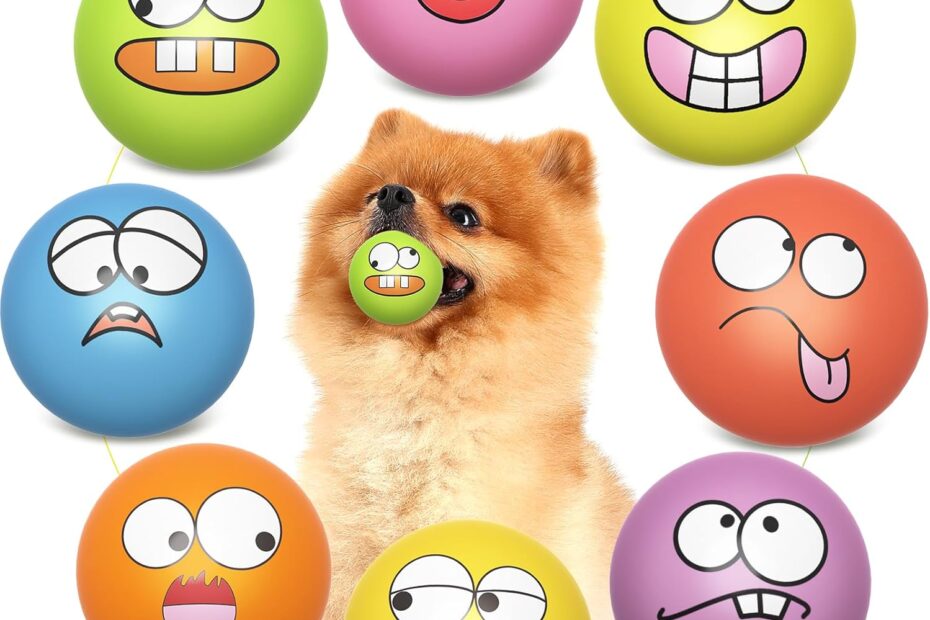 8 Pack of Squeaky Dog Balls: The Ultimate Soft Latex Fun for Your Puppy!