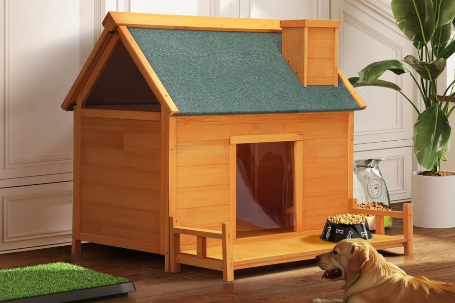 Cozy Comfort: The Perfect Wooden Dog House for Your Furry Friend!