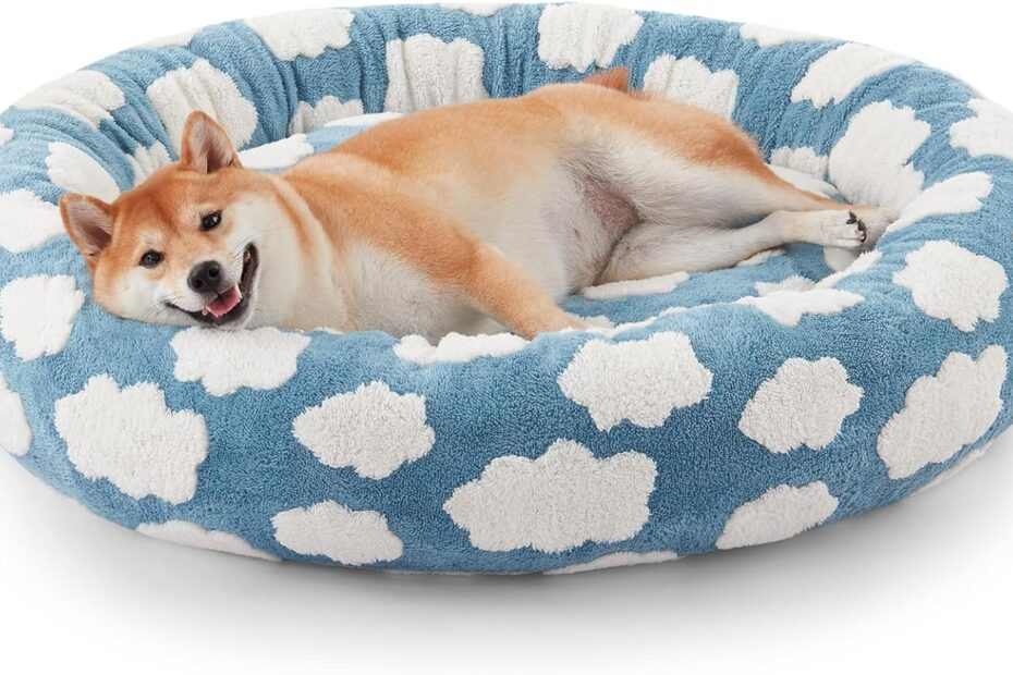 Discover the Cozy Comfort of the JOEJOY Donut Dog Bed: A Must-Have for Your Furry Friend!
