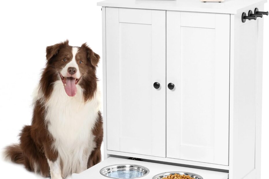 Elevate Mealtime: ALINE FURNITURE Dog Feeding Station & Storage Solution Review