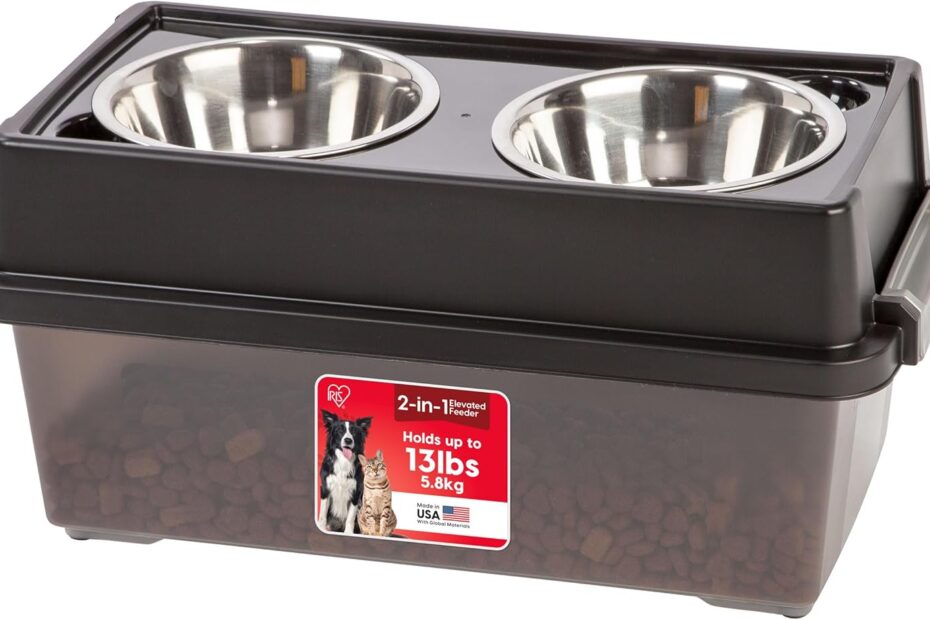 Elevate Mealtime: Review of IRIS USA Elevated Dog Bowls with Storage