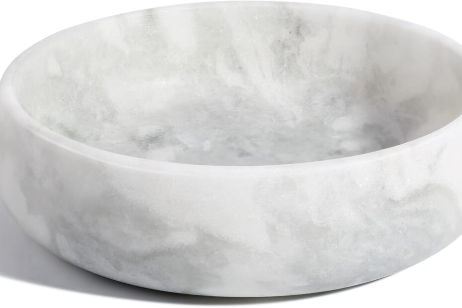 Elevate Mealtime: Review of the Stylish White Marble Dog Bowl for Large Breeds
