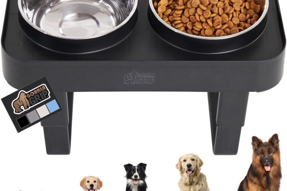 Elevate Your Pet's Dining Experience: GORILLA GRIP Adjustable Elevated Dog Bowls Review