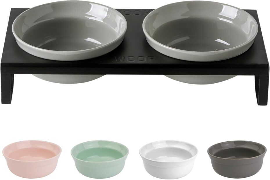 Elevate Your Pet's Dining Experience: Review of the Ceramic Grey Dog Bowl Set