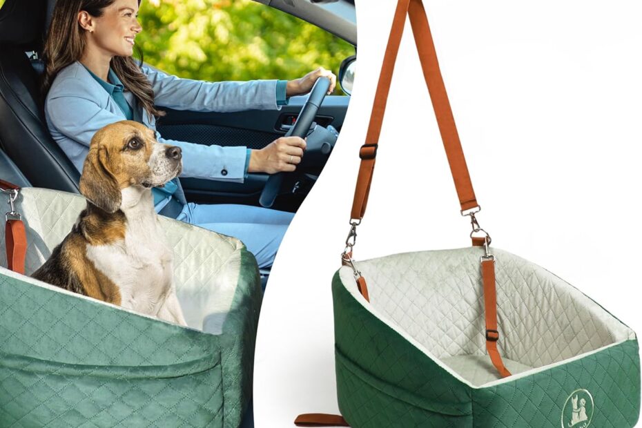 Secure & Stylish: The Ultimate Dog Car Seat for Small Pups!
