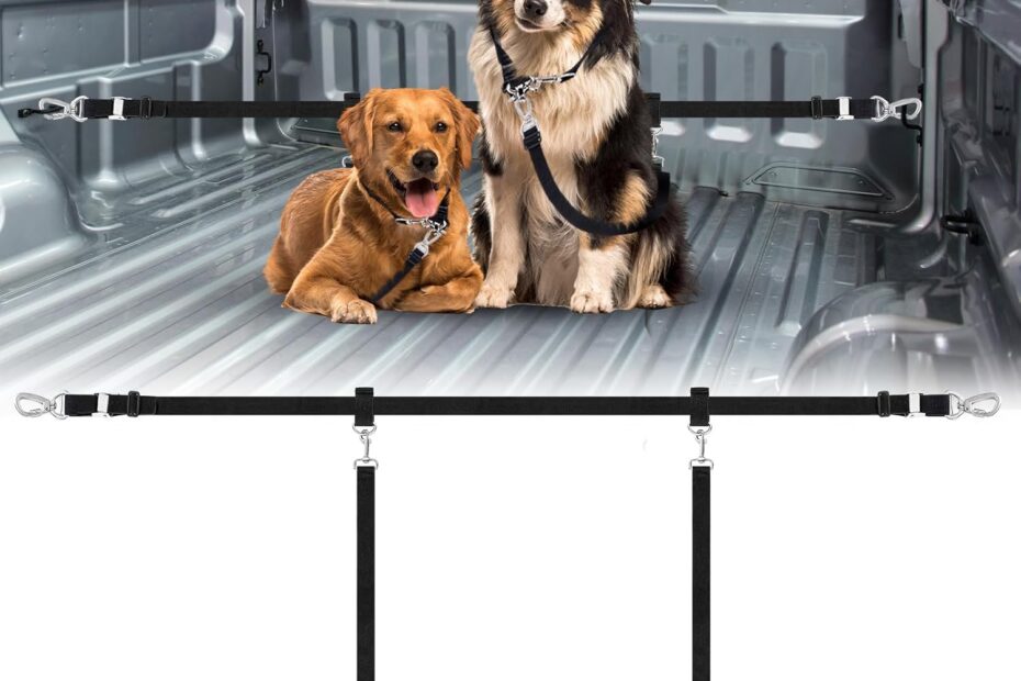 Secure Your Furry Friends: Review of the Adjustable Truck Bed Dog Leash System for Two Dogs