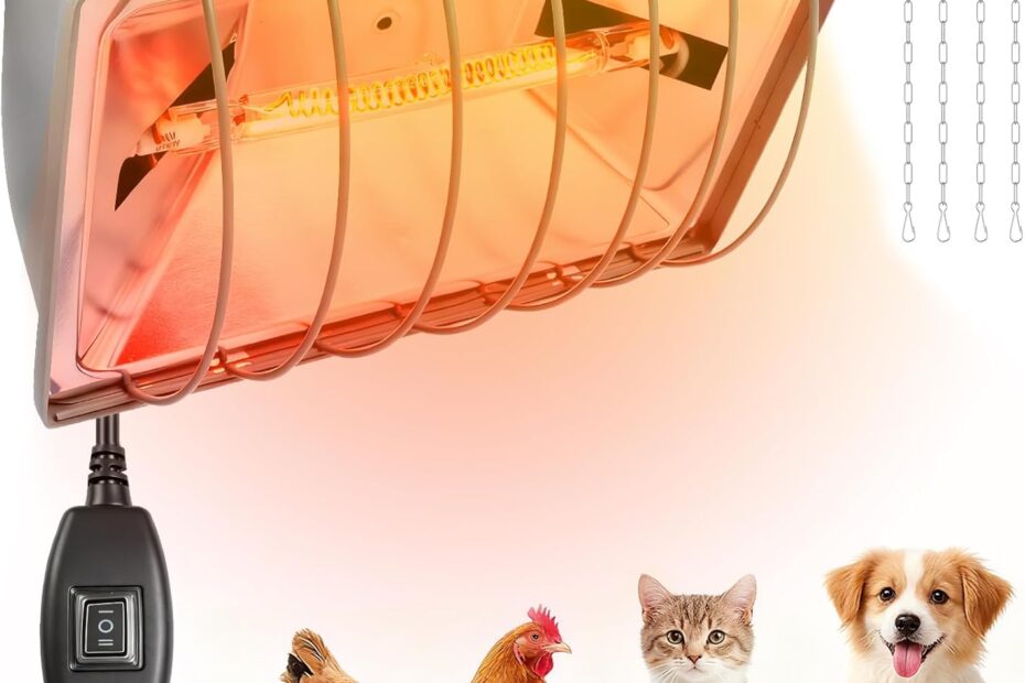 Stay Cozy: Review of the Adjustable Chicken Coop Heat Lamp for Happy Chicks and Pets!