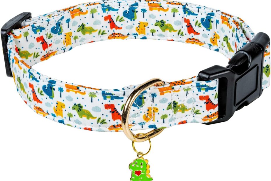 Stylish and Comfy: The Cute Dinosaur Dog Collar Every Pup Will Love!