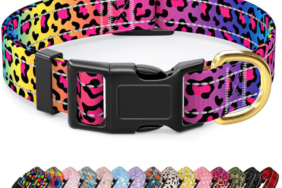 Stylish Safety: The Ultimate Reflective Leopard Collar for Your Small Dog or Cat!