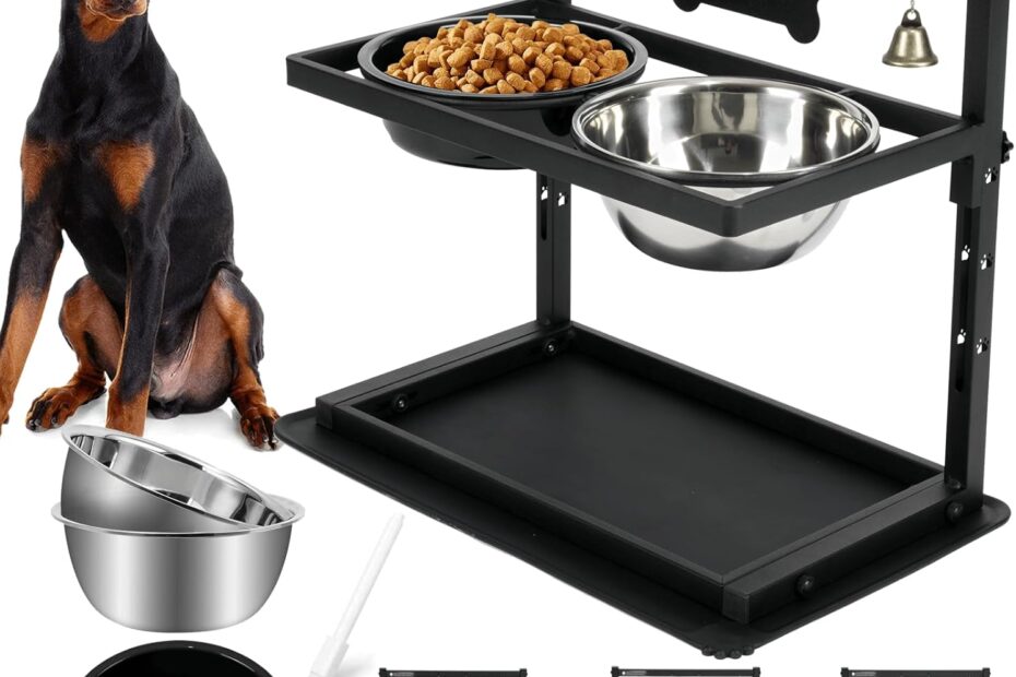 Transform Mealtime: The Ultimate Elevated Dog Bowls with Slow Feeder for Large Breeds!