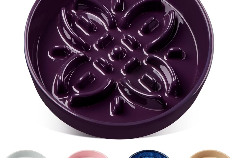 Transform Mealtime: Vancasso Floral Slow Feeder Bowls for Happy, Healthy Dogs!