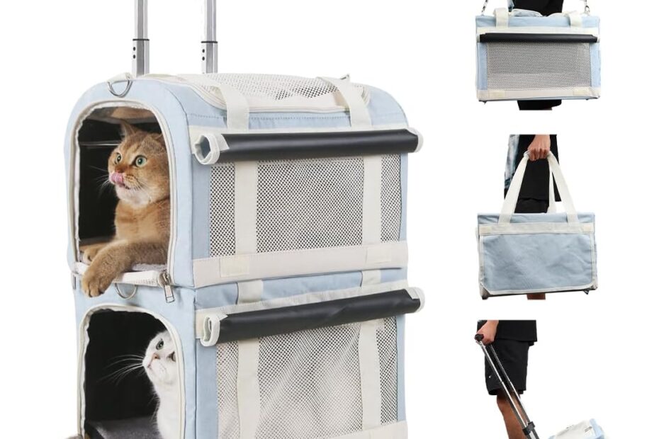 Travel in Style: The Ultimate Double Cat Carrier with Wheels for Adventurous Pets