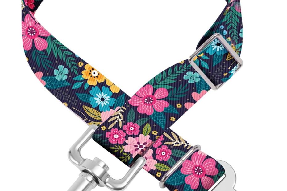 Travel Safe: The Adjustable Floral Pet Seat Belt for Cats and Dogs!