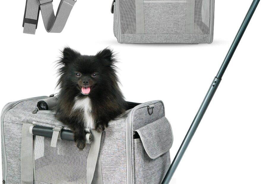 Travel Smart: The Ultimate Rolling Pet Carrier for Dogs & Cats