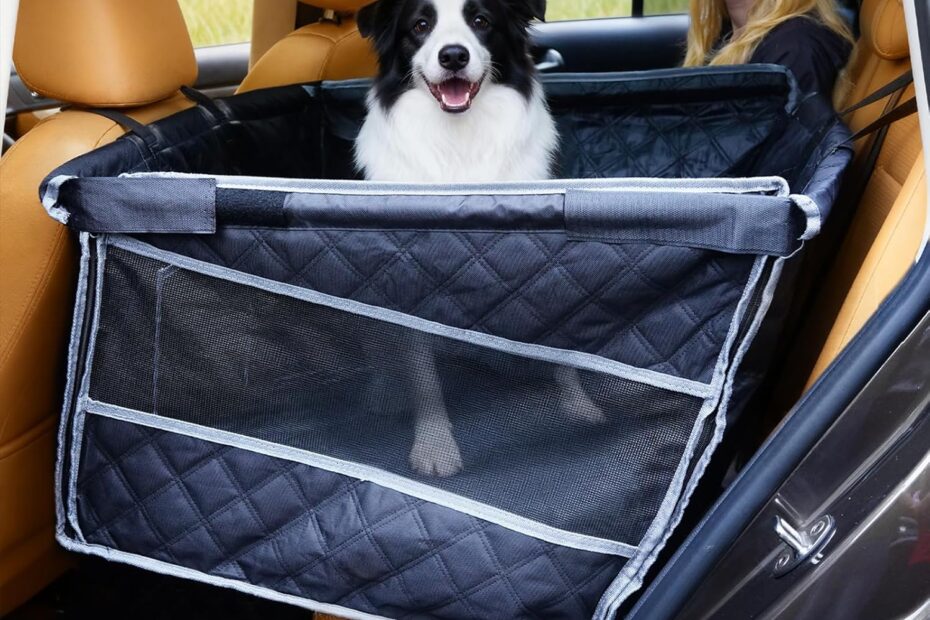 Ultimate Comfort: Dog Car Seat for Large Dogs with Mesh Windows & Support