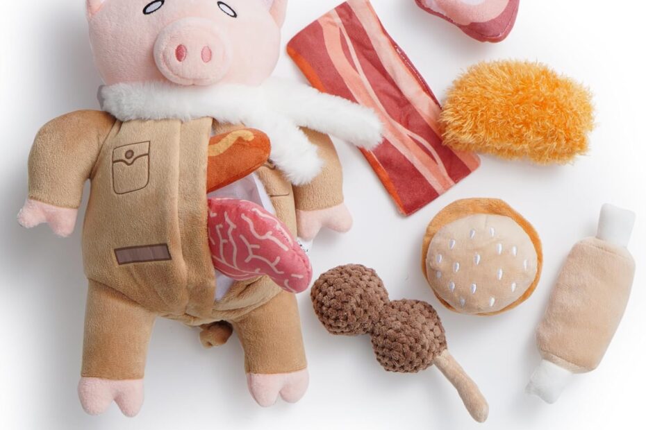 Unleash Fun: Nocciola Stuffed Pig Dog Toys for Ultimate Playtime and Mental Stimulation!